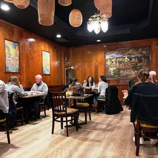people sitting at tables