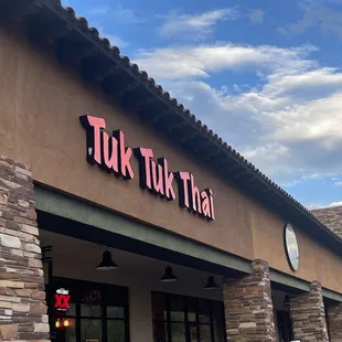 the front of the restaurant