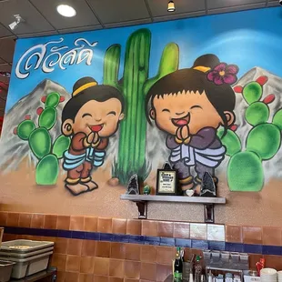 Super cute painting on the wall