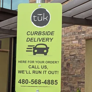 Curb side delivery