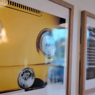 a yellow vw bus
