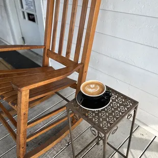 Slow it down and sip a latte on the porch
