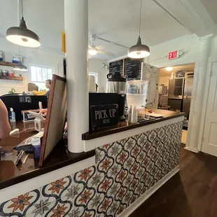 Inside view. Waiting on our order