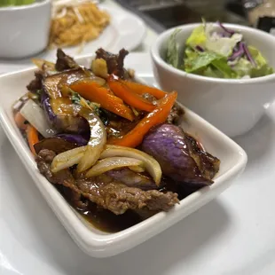 various dishes of food