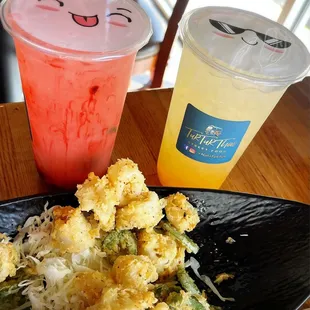 Fried calamari &amp; BOOZY BOBA TEA ?! YES PLEASE!!! (10/10)