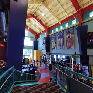 2 Floor Arcade area, with Bowling, laser tag, and bumper karts.