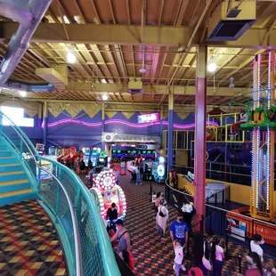 2 Floor Arcade area, with Bowling, laser tag, and bumper karts.