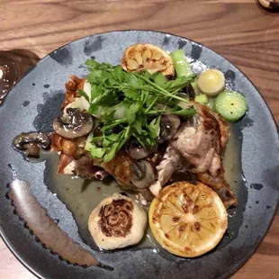 a plate of food on a table