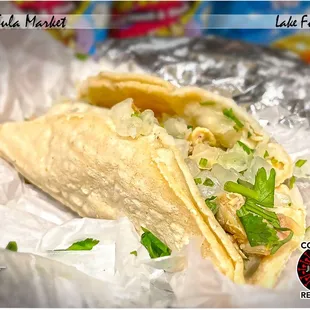 Taco con Carne ($3.79) - Chicken taco; mild flavor but good.