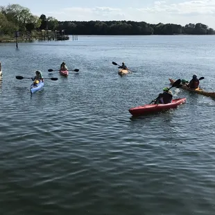 Kayaking with friends! One of the best ways to see Virginia.
