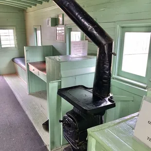 Interior of a rail caboose