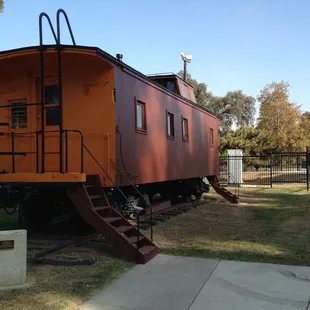 Newly refurbished caboose.