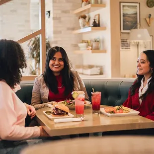 Ladies enjoying their lunch together.