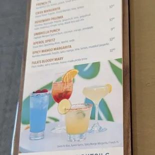 sushi and sashimi, menu