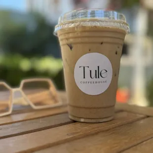 Pumpkin honey iced latte