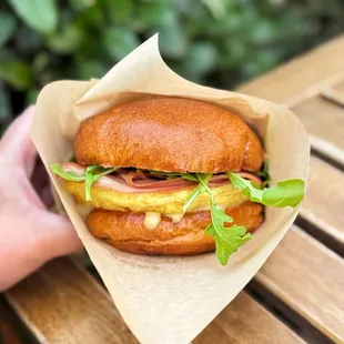 Mortadella Breakfast Sando