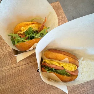 Bacon and Mortadella Sandwiches