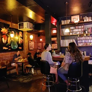 people sitting at tables