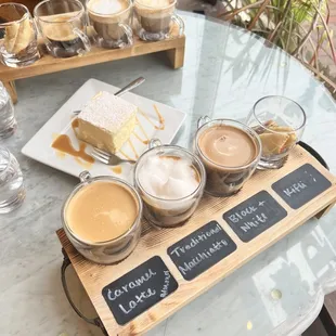 a variety of desserts