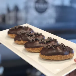 Double chocolate eclairs