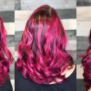 Abby Lennartz did my balayage in fashion pink/coral/orchid.