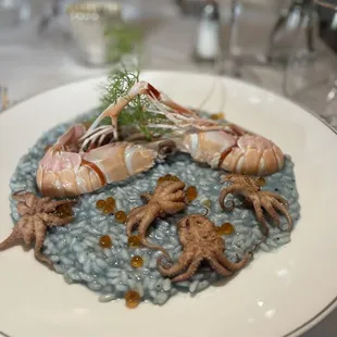 a seafood dish on a plate