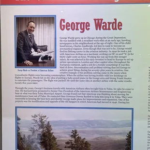 George Warde - former President of American Airlines