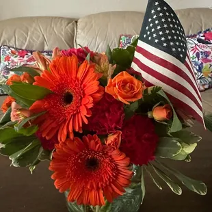 Beautiful bouquet they made for my colleague who proudly became a US citizen today!