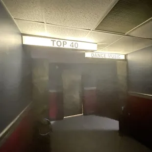 Labels outside each room