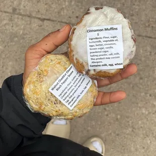 Walnut Cheddar Cheese Black Pepper Scone &amp; Cinnamon Muffin by T's Kitchen Door