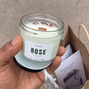 Rose Coconut Candle by Erra Natural Health &amp; Beauty