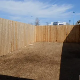 40' x 80' Grass outdoor play area.