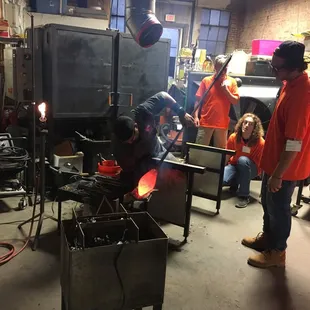 Annual fundraiser tonight and the glassblowing is on