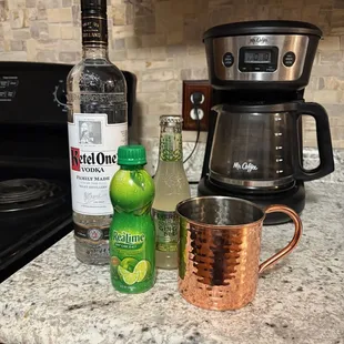 These are the products that I purchased to make a Moscow Mule.