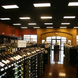 Nicely arranged... huge selection of wines... very reasonably priced.