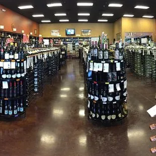 a wide view of the store