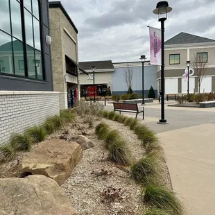 The landscaping is nice.