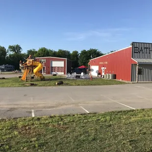 Playground and Firepit area