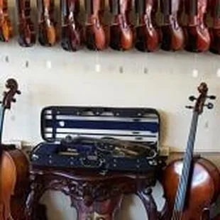 Violins at Tulsa Strings Violin Shop