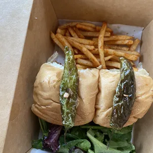 Potato sandwich meal