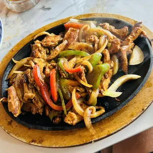 Lunch fajitas with chicken