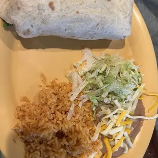 Campeche burrito with sides