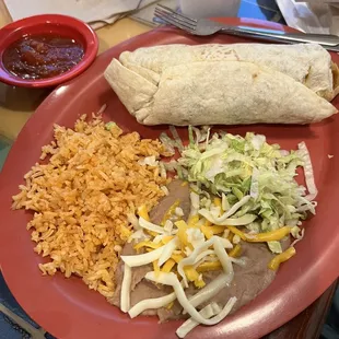Campeche burrito with sides