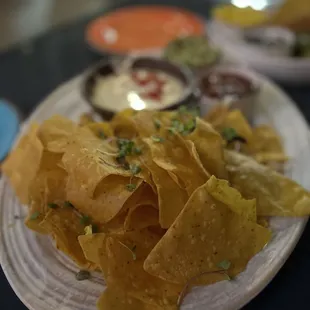 a plate of nachos