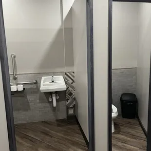 Bathrooms. Interesting double