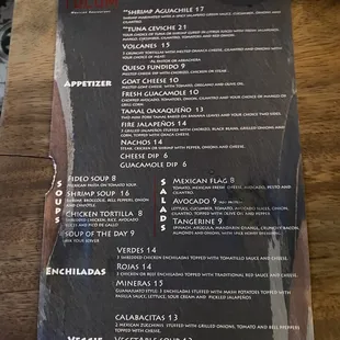 Menu Front