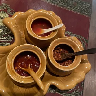 I simply asked if they had chili paste and was blessed with this.