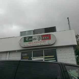 the front of the restaurant