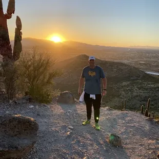 The top as the sun peaks up