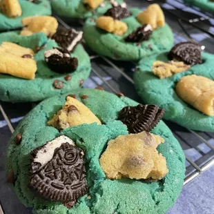 Cookie Monster cookies.